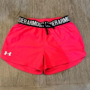 Under Armour Girls Shorts Hot Pink Size Med